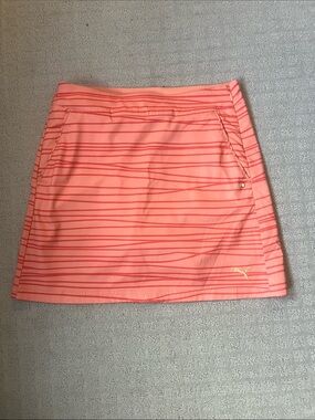 Puma Coral Pink Striped Skort - 2